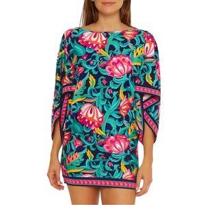 139. Women's Trina Turk India Garden Floral Print Tunic Cover Up NWT